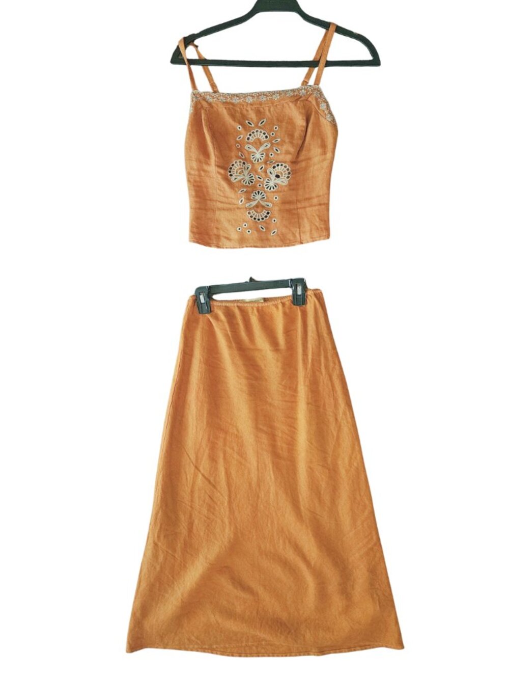 Reformation Eva Linen Top & Reformation Layla Linen Skirt Set
